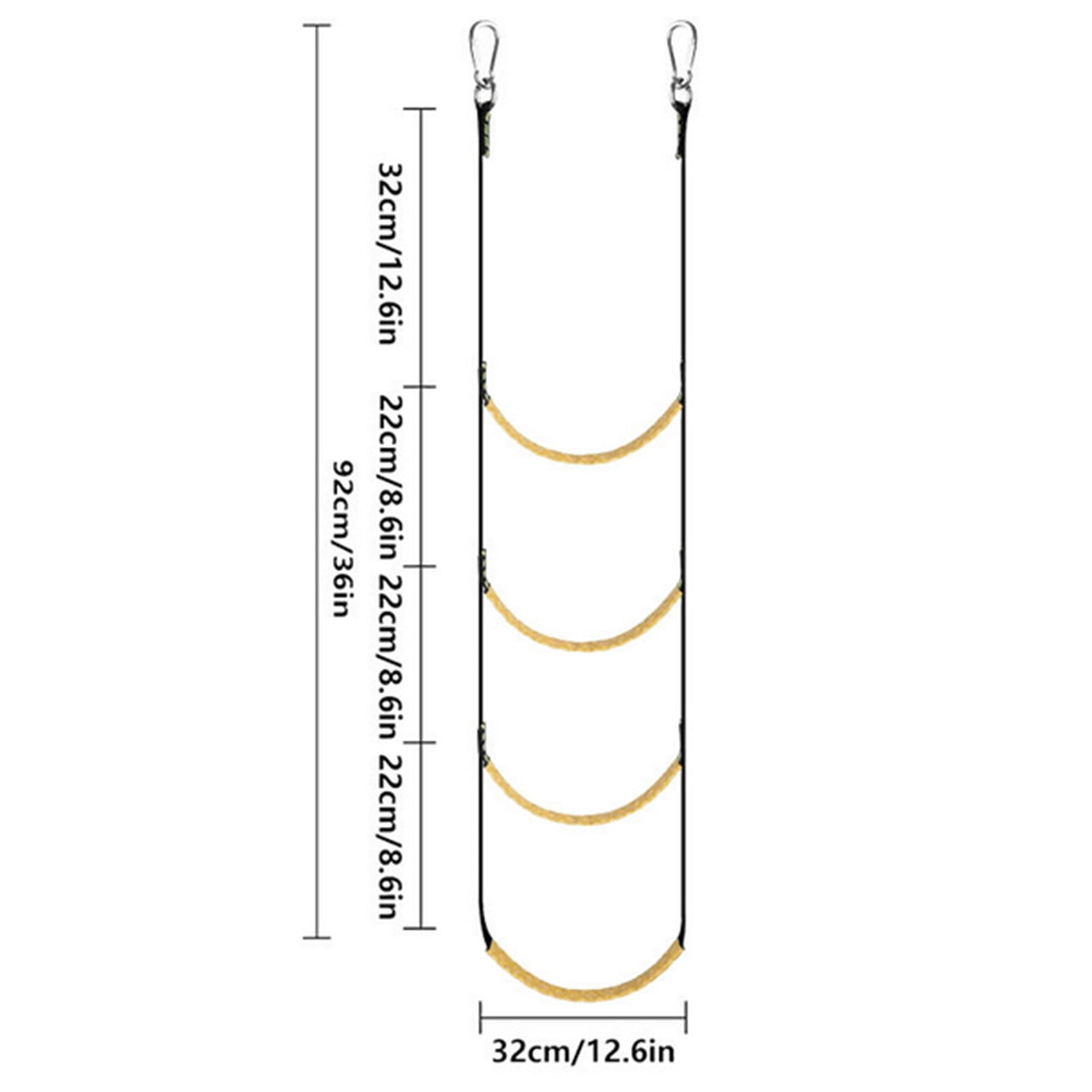 Midsumdr 4 Step Boat Rope Ladder,Portable Boarding Ladder,Fishing Rope