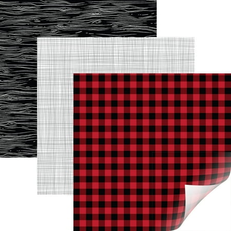 UPC: 0093573865565 | Cricut Patterned Premium Vinyl Sampler 12 X12  6/Pkg-Rustic Lodge  Lumber Jack