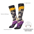 thumbnail image 4 of Honeii Astronaut Floating purple Space Print Long Socks,Novelty Design Socks Gift for Men and Women,Crew Socks,Calf Socks, 4 of 6