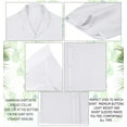 thumbnail image 6 of HAPPY BAY Men's Casual Summer Button Down Short Sleeve Untucked Beach Shirt With Pocket Oxford Solid Shirts for Men S Snow White_W877, 6 of 6