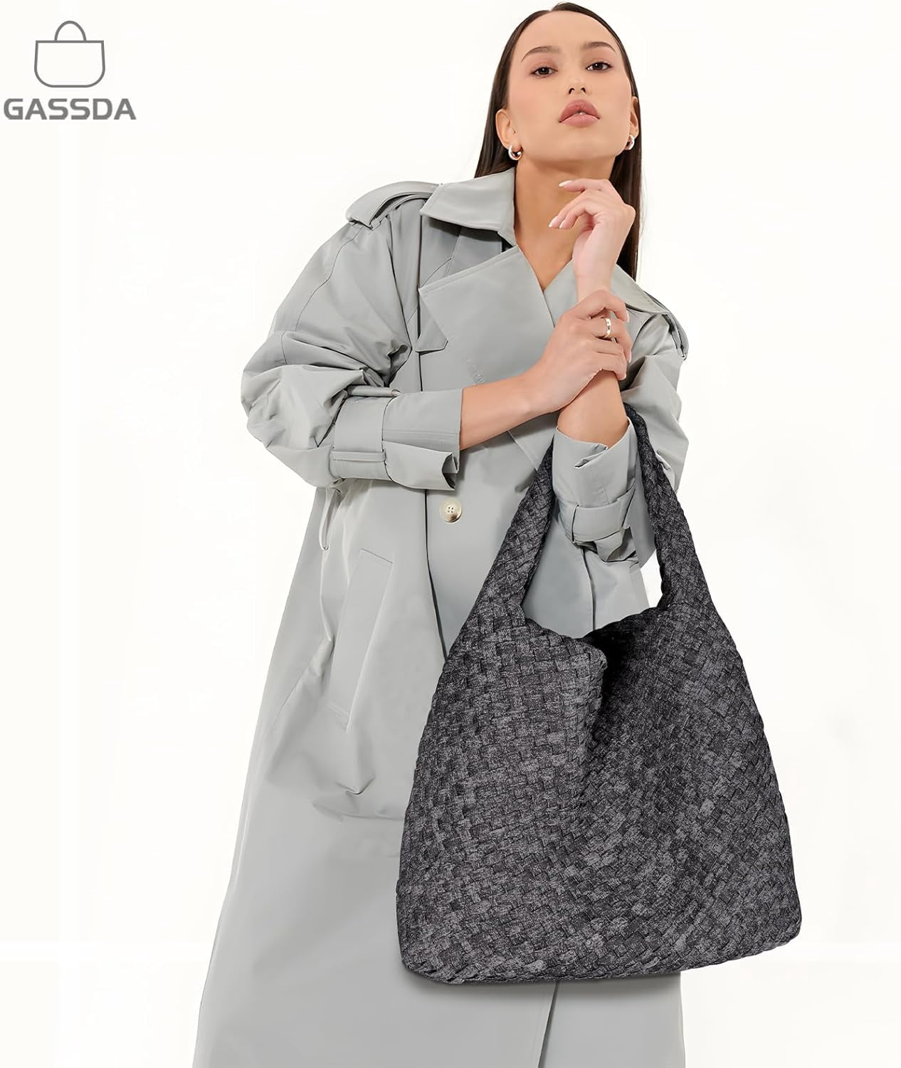 Woven Bag Purses and Handbags Woven Vegan Leather Bag For Women Woven Tote Bag Shoulder Bag Top-Handle Bag With Purses