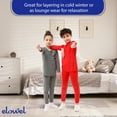 thumbnail image 2 of Elowel Thermal Underwear Set for Girls Kids Thermals Base Layer XS Gray, 2 of 3