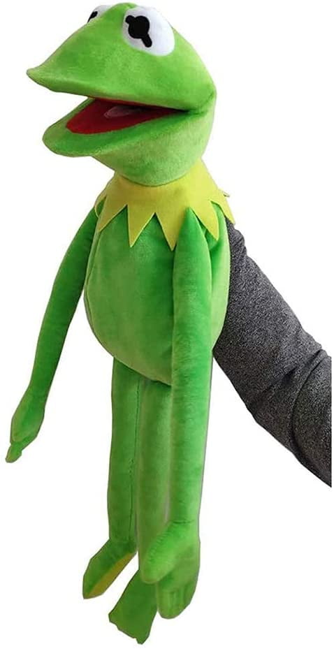 Kermit The Frog Puppet Plush—23.6 inch The Muppet Show Large Kermit Frog Puppets Plush Toy Doll Stuffed,Soft Frog Puppets with Movable Mouth 