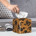 thumbnail image 5 of Goofa Snake Tissue Box Cover PVC Leather Tissue Holder Square Facial Tissue Case Facial Paper Organizer Dispenser for Bathroom, Vanity Countertop, 5 of 8