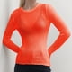 thumbnail image 2 of Gibobby Casual Suéter para Mujer, Suéter ligero de manga larga con cuello redondo para mujer(Naranja,XG), 2 of 3