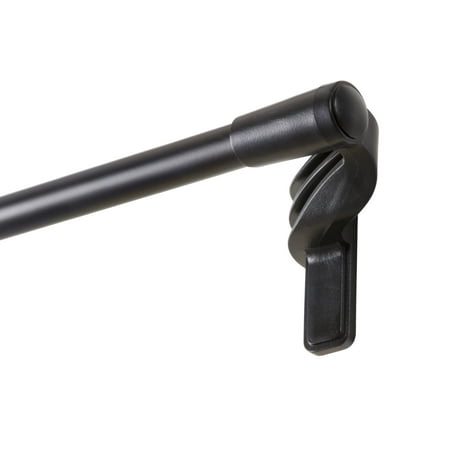 Eclipse No Tools Room Darkening Blackout Wrap Curtain Rod, 28-48", Black
