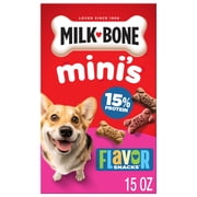 Milk Bone Flavor Snacks Mini’s Dog Biscuits, Flavored Crunchy Dog Treats, 15 oz Box