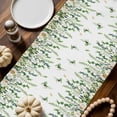 thumbnail image 5 of Table Runner Dresser Scarves 60 Inch Long,Farm Pumpkin Daisy Floral Eucalyptus Leaf Linen Dining Table Runners, 5 of 9