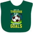 thumbnail image 3 of Inktastic Soccer Funny Goals Boys or Girls Baby Bib, 3 of 4