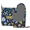 thumbnail image 3 of Kll Colorful Space Oven Gloves And Pot Holders Grill Gloves - Oven Gloves And Pot Holders, Non-Slip Cooking Gloves With Recycled Pads, 3 of 9
