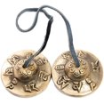 thumbnail image 3 of Tingsha Cymbals Bells - Easy To Play - Meditation Mindfulness Chime For Chakra Healing Spiritual Dharma Gifts Handcrafted Tibetan By Himalayan Bazaar (Ohm Mani), 3 of 3