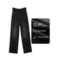 thumbnail image 4 of DOKOTOO Women's Maternity Jeans with Full Elastic Panel - High Waist Over The Belly Straight Leg Stretchy Pregnancy Jean Raw Hem Frayed Denim Pants, 4 of 10