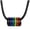 Black, variant on Rainbow Pride Necklace for Men Women, Stainless Steel Cylinder Pendant Necklace with Braided Leather Cord, LGBTQ Jewelry Gift for Daily Party Pride Month