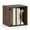 Brown, variant on Costway 1 PCS Cube Storage Organizer Stackable Open Book Shelf for Small Space Storage System Brown