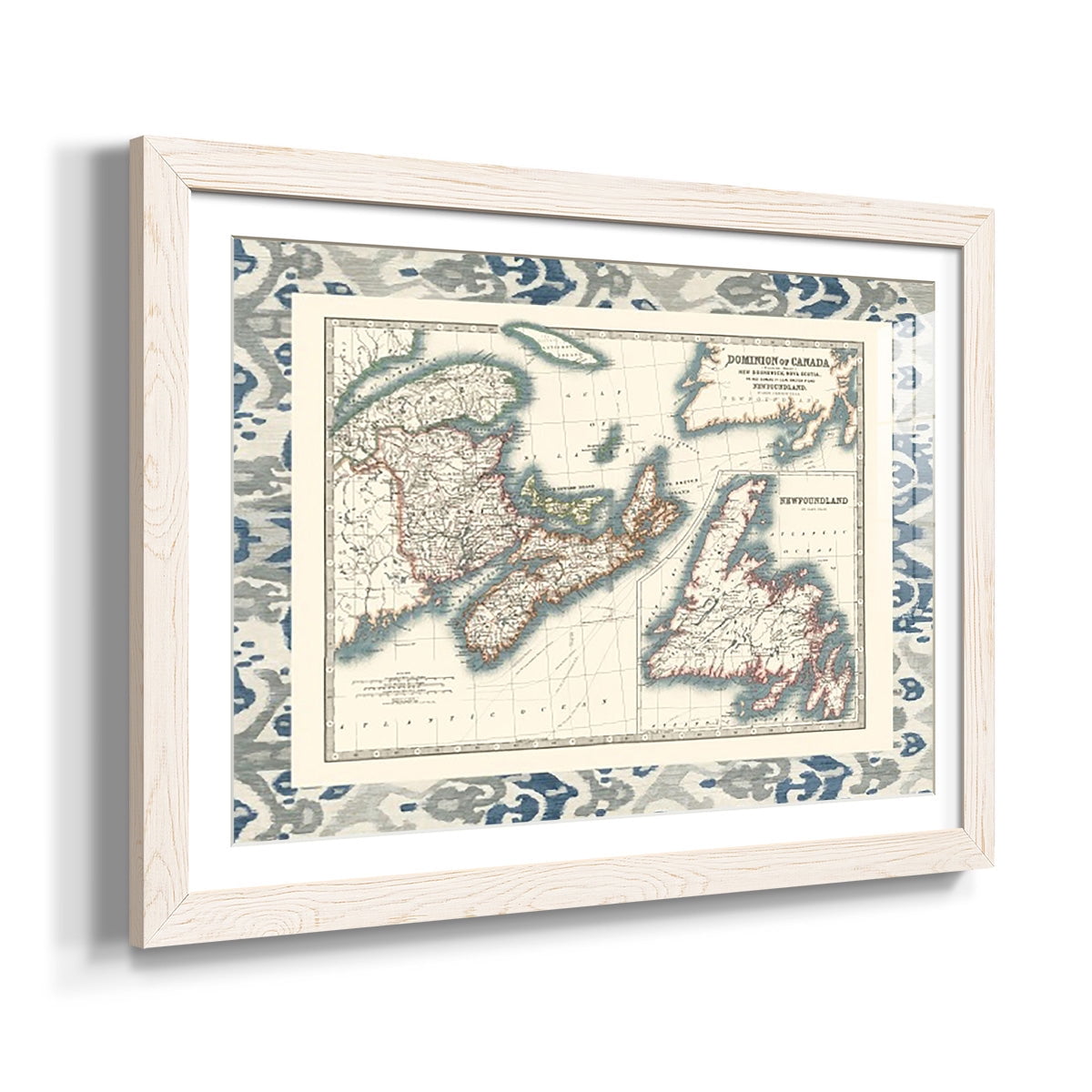 Bordered Map of Canada-Premium Framed Print - Ready to Hang
