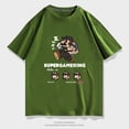 thumbnail image 1 of Camiseta de manga corta con cuello redondo para hombre y mujer, ropa de calle, camiseta holgada de algodón con dibujos animados de Super Mary zhangmengya LED, 1 of 2