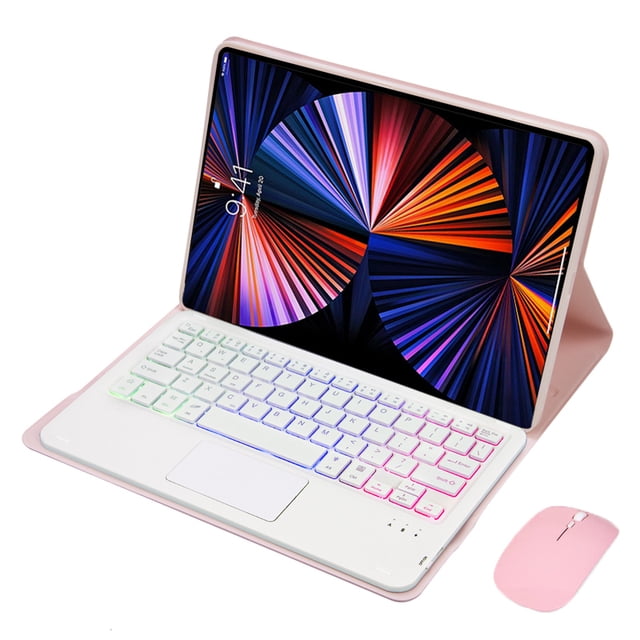 Case for Lenovo Tab M10 FHD Plus 10.3'' Tablet Wireless Keyboard TB-X606F TB-X606X Magnetic Touchpad Backlight Keyboard Cover pink with mouse Portuguese