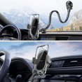 thumbnail image 1 of Soporte para teléfono para automóvil y camión con brazo largo de cuello de cisne de 13", soporte para parabrisas con ventosa de resistencia industrial, estabilizador compatible con todos los modelos P, 1 of 5