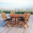 thumbnail image 1 of CorLiving Miramar Hardwood Outdoor Folding Dining Set, 1 of 8
