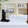 thumbnail image 2 of Ywmsfl Desk Permanent Calendar Flipping Permanent Calendar with Dates Week Month Displays Tabletop Calendar for Home Decoration, 2 of 7