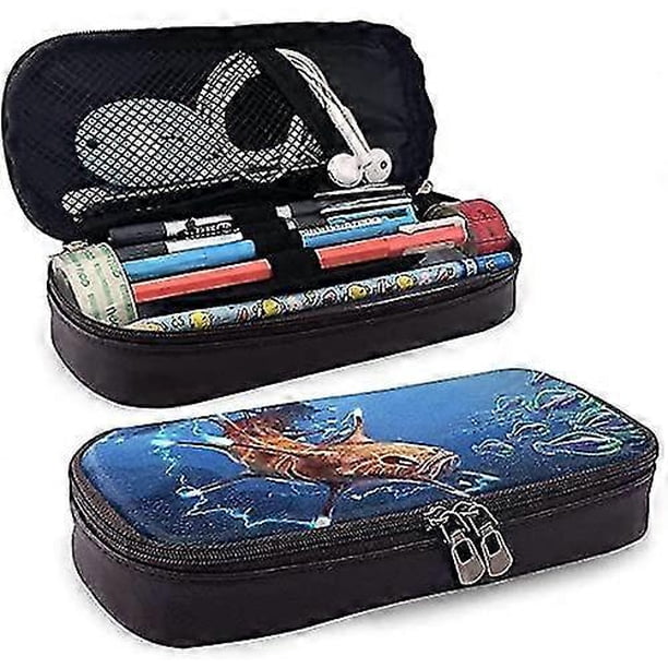 Subnautica Leather Pencil Case for Adults Girls Boys School Office Pen Case Pouch Holder Stationery Cosmetic Makeup Double Zipper Bag`5A bd001312