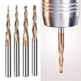 thumbnail image 3 of 3D Carving Woodworking Ball Nose End Mill 6.35mm Shank 2 Flutes 3D Carving Edge Retention H-Si Coated Heat Resistant, 3 of 5