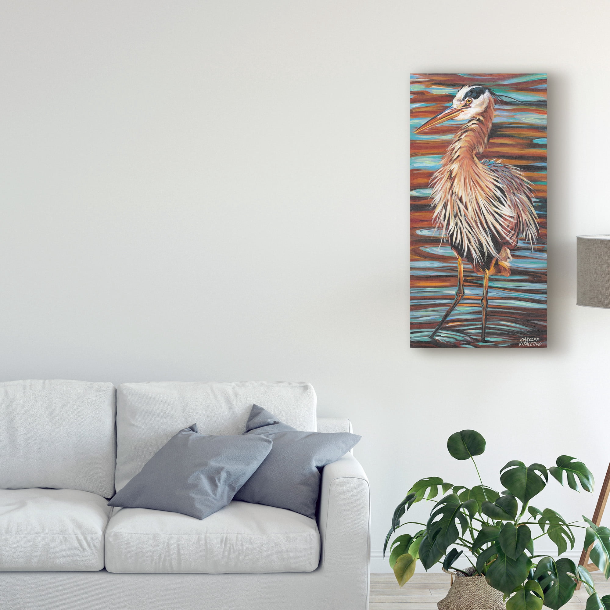 Trademark Fine Art 'Watchful Heron II' Canvas Art by Carolee Vitaletti
