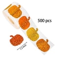thumbnail image 5 of CY5O5ee Falll Pumpkin Sticker Halloween Fall Thanksgiving Pumpkin Stickers 500Pcs in 1 Roll Sparkly Glitter Pumpkin Paper Decal Gift Party Envelope Decor, 5 of 8