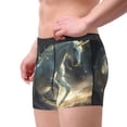 thumbnail image 2 of Pofeuu Space White Horse Print Men’s Boxer Briefs, Moisture-Wicking Underwear, Regular,Trunk-Large, 2 of 5