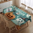 thumbnail image 2 of Rectangle Table Cover Happy Halloween Spooky Ghost Pumpkin Bat Table Cloth,Pattern Oil-Proof Table Covers for Picnic Graduation Halloween Fall Thanksgiving Christmas, 2 of 5