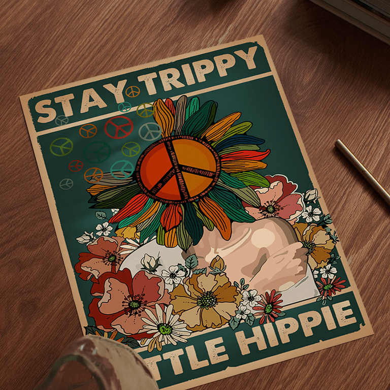 Personalized Stay Trippy Little Hippie 32oz Motivational Water