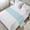 Cyan, variant on Purple Striped Bed Runner, Satin Bed Throw Runner for Queen Size Beds, Modern Farmhouse Purple White Stripes Decorative Bedding Scarf for Bedroom Hotel Wedding Room Guestrooms 94"x20"
