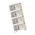 thumbnail image 3 of Abbracc Foldable Storage Cabinet Fashion Portable for Farmhouse Drawing Room Kitchen White 4 Layers 55 cm, 3 of 9
