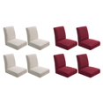thumbnail image 1 of Protector de La Cubierta Del Taburete de La Cubierta de La Silla de La Espalda Corta Baja Del Estiramiento Del Spandex 8pcs Macarena Funda para asiento de comedor con respaldo bajo, 1 of 8