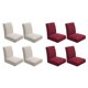 thumbnail image 1 of Reemplazo de cubierta Del Taburete Del Mostrador de de cubierta de Comedor con Respaldo Bajo Elástico de 8 Piezas BLESIY Funda para asiento de comedor con respaldo bajo, 1 of 8