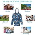 thumbnail image 5 of Pofeuu Hawaiian Style Print Kids Pullover Hoodies Warm Thick Hooded Sweatshirt with Packet for Boys Girls-Large, 5 of 6