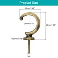 thumbnail image 2 of Uxcell Curtain Holdback Aluminum Alloy Wall Mounted Curtain Holders Drapery Tieback Hooks Bronze 2Pcs, 2 of 6