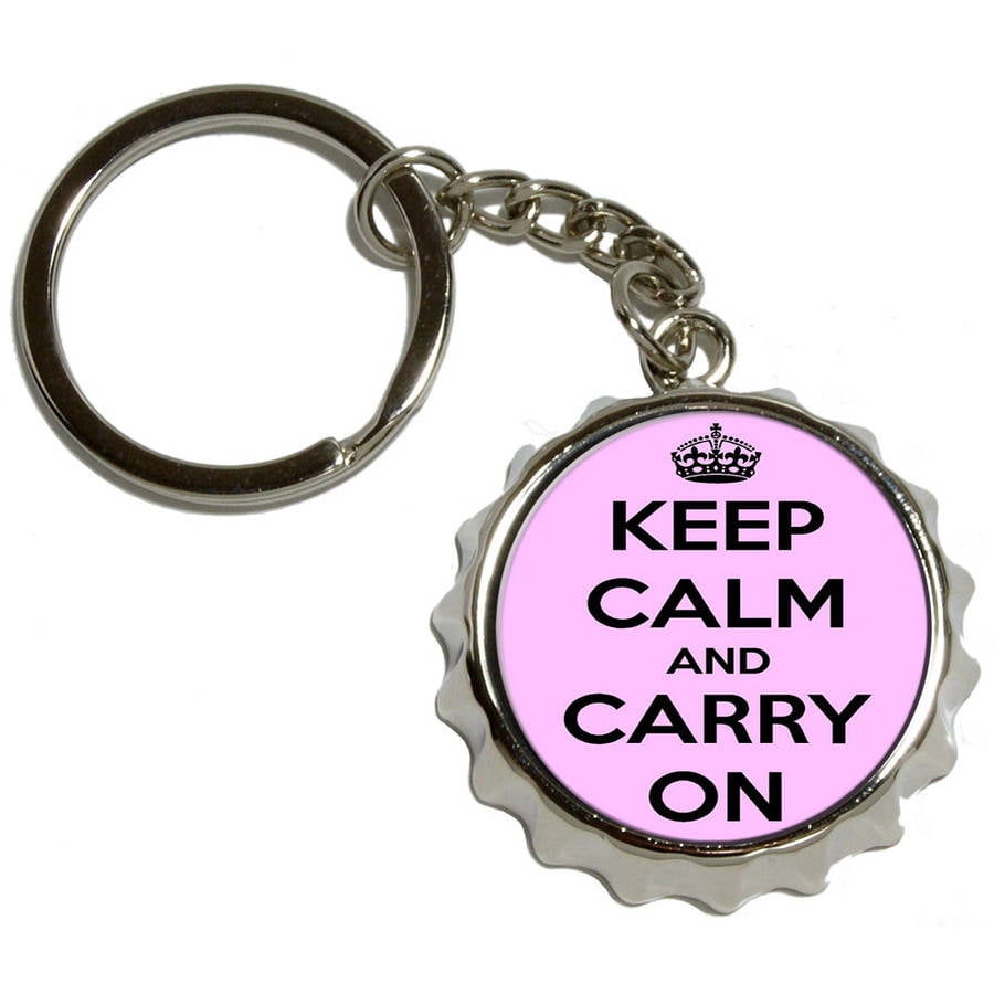 Keep Calm and Camp On Bottle Cap Key chain Bottle cap Keychain