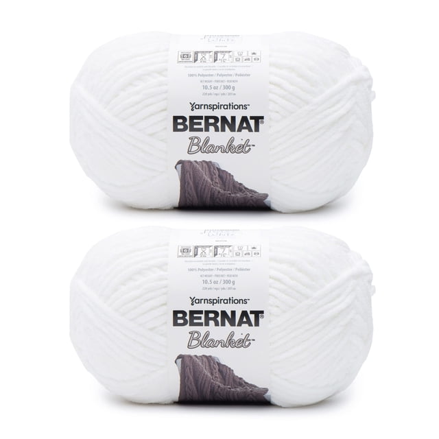 Manta blanca Yarn Bernat, 300 g, 6 unidades, supervoluminosa, paquete de 2