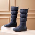 thumbnail image 2 of Fesfesfes Tall Boots For Women Fashion Velvet Casual Warm Boots Hidden Wedge Heels Boots Middle Tube Shoes 42(US:9), 2 of 6