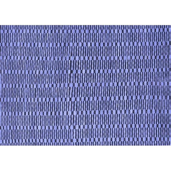 Ahgly Company Machine Washable Indoor Rectangle Abstract Blue Contemporary Area Rugs, 4' x 6'