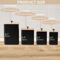 thumbnail image 3 of Perfnique Kitchen Canisters, Canister Sets for Kitchen Counter, Farmhouse Kitchen Canisters for Countertop Set of 4, Coffee Tea Sugar Flour Spice Tin Jars Food Storage Container with Lid(Black), 3 of 7