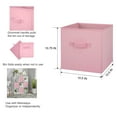 thumbnail image 3 of Mainstays Collapsible Cube Fabric Storage Bins (10.5" x 10.5"), 6 Pack, Pink Puff, 3 of 6