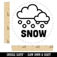 thumbnail image 2 of Snow Snowy Weather Day Planner Self-Inking Rubber Stamp Ink Stamper - Sky Blue Ink - Small 3/4 Inch, 2 of 7