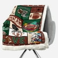 thumbnail image 4 of Sports Football Blanket,Football Gifts,Football Lover Themed,Fleece Plush Blankets for Men,Son,Coach for Birthday,American Football Cozy Throw Blanket for Bed Couch,American Football (50"x60"), 4 of 6