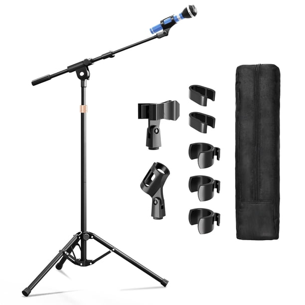Soporte para micrófono OUKMIC con trípode resistente Boom Arm