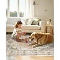 thumbnail image 6 of Washable Area Rug 8x10, Large Soft Rugs for Living Room Stain Resistant Non-Slip Backing Rugs for Bedroom, Vintage Clearance Large Area Rug (Turmeric/Grey,8'x10'), 6 of 6