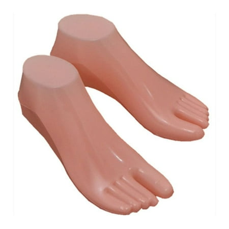 

BUYISI 1 pair of hard plastic foot models for filling shoes mannequins PVC reuse C