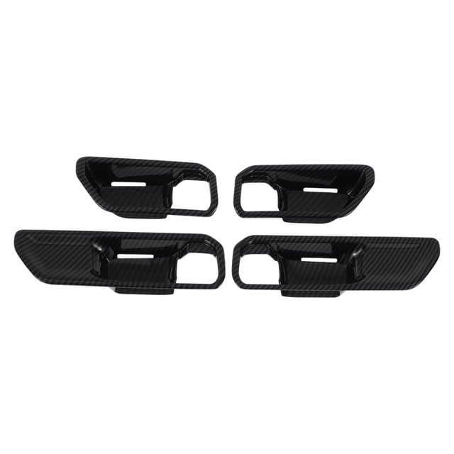 Cubierta de Tazón de Mango de Puerta Interior para Toyota Land Cruiser 250 2024-2025 Marco de Decoración de Mango de Puerta Interior Fibra de Carbono Negro ABS 4 Pcs