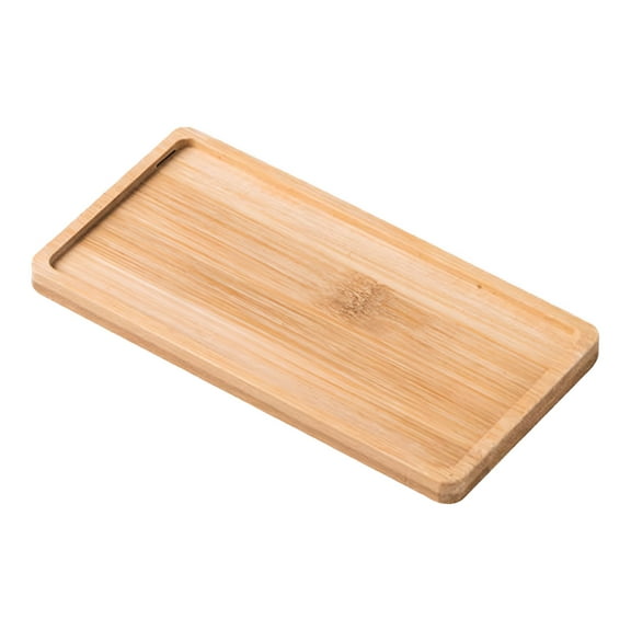 LAMIRO Wooden Vanity Tray Serving Tray Holder Toilet Tank Tray Countertop Organizer Holder Bathroom Tray for Home Bathroom Rectangle